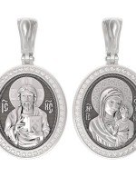 Образок из белого золота c бриллиантами