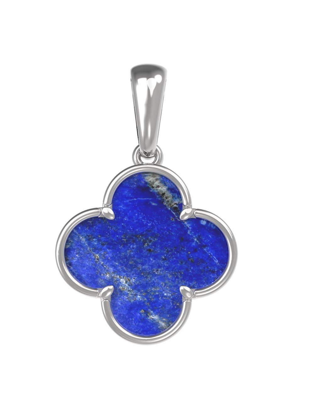 Подвеска из белого золота c лазуритом