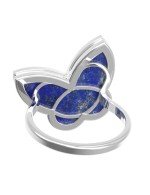 Кольцо из белого золота c лазуритом