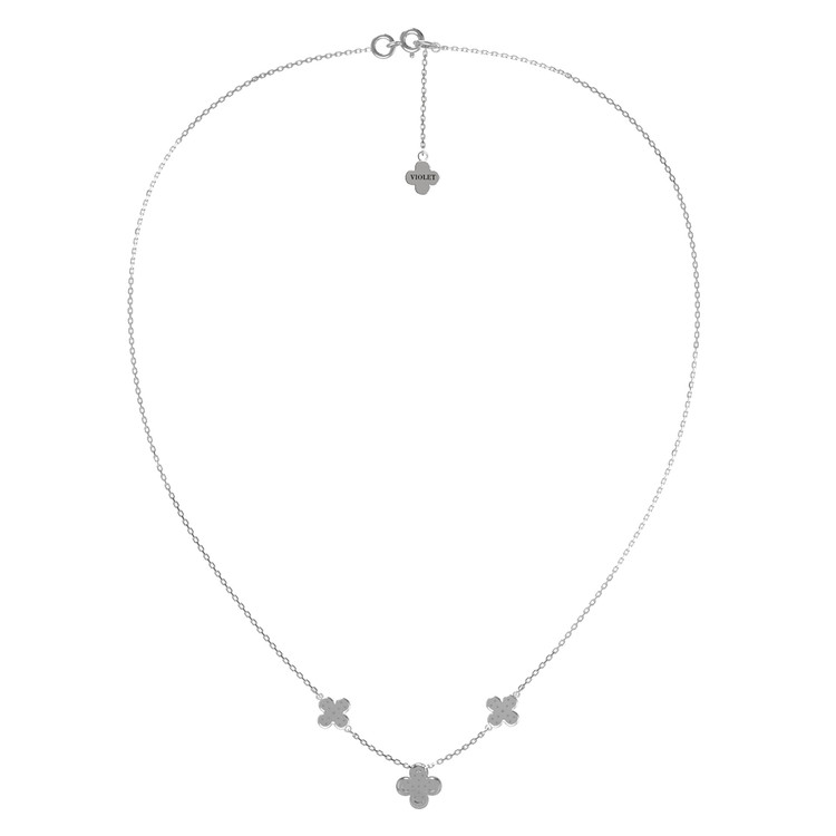 Колье из белого золота 585 пробы c бриллиантами