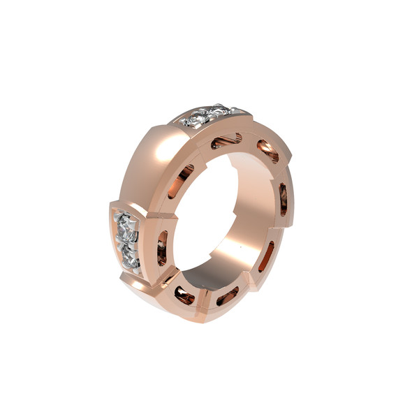 Подвеска из красного золота 585 пробы c бриллиантами