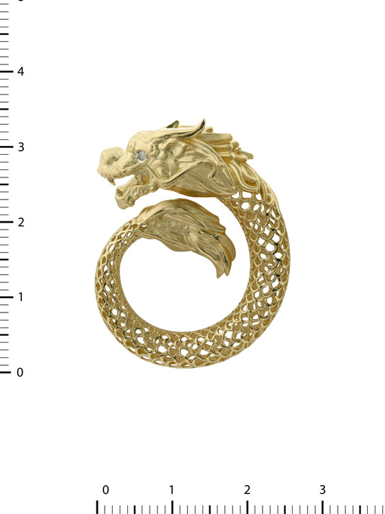 Подвеска из лимонного золота 585 пробы c бриллиантами