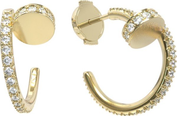 Серьги из лимонного золота c бриллиантами