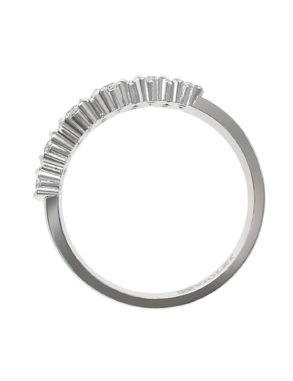 Кольцо из белого золота c бриллиантами