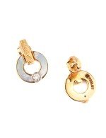 Серьги из золота c бриллиантами и перламутром