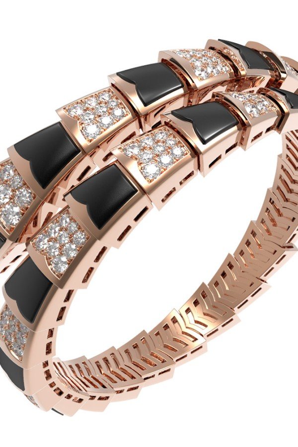 Браслет из золота c бриллиантами и ониксом