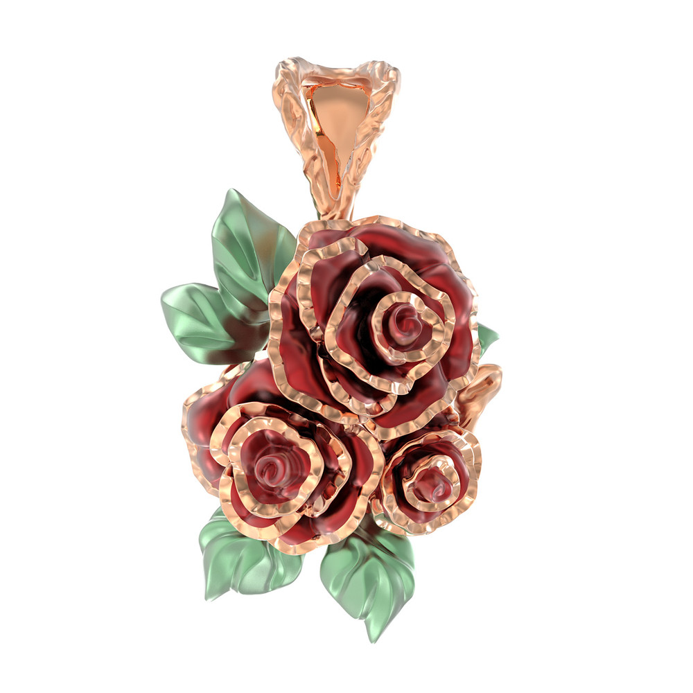 Подвеска из красного золота 585 пробы