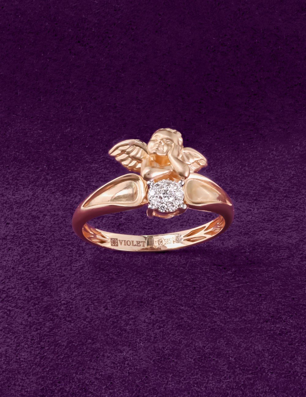 Кольцо из золота c бриллиантами