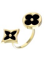 Кольцо из лимонного золота c ониксом