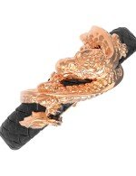 Браслет из золота c бриллиантами и кожаным шнурком