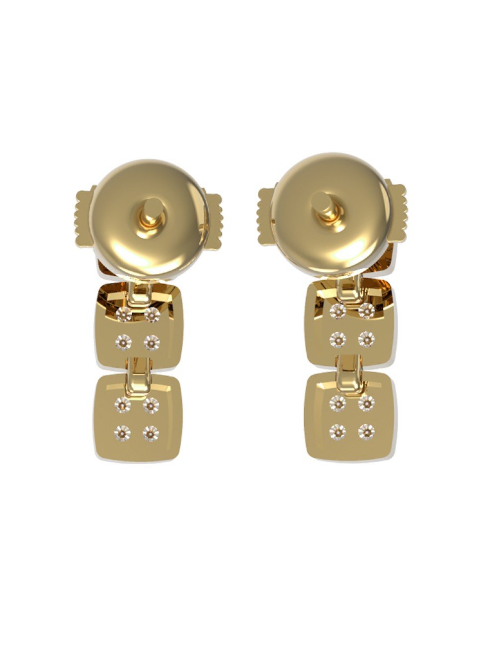 Серьги из лимонного золота c бриллиантами