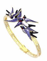 Браслет из лимонного золота c эмалью