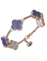 Браслет из золота c лазуритом и перламутром