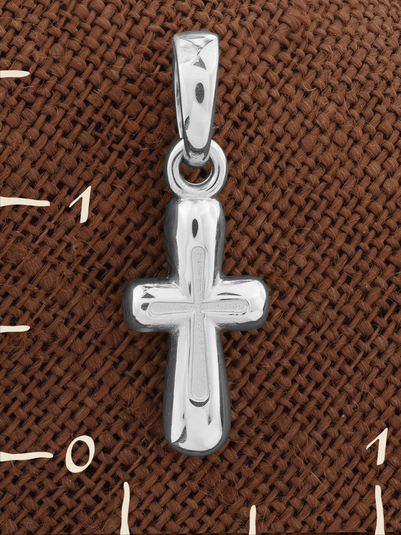 Крест из белого золота 585 пробы