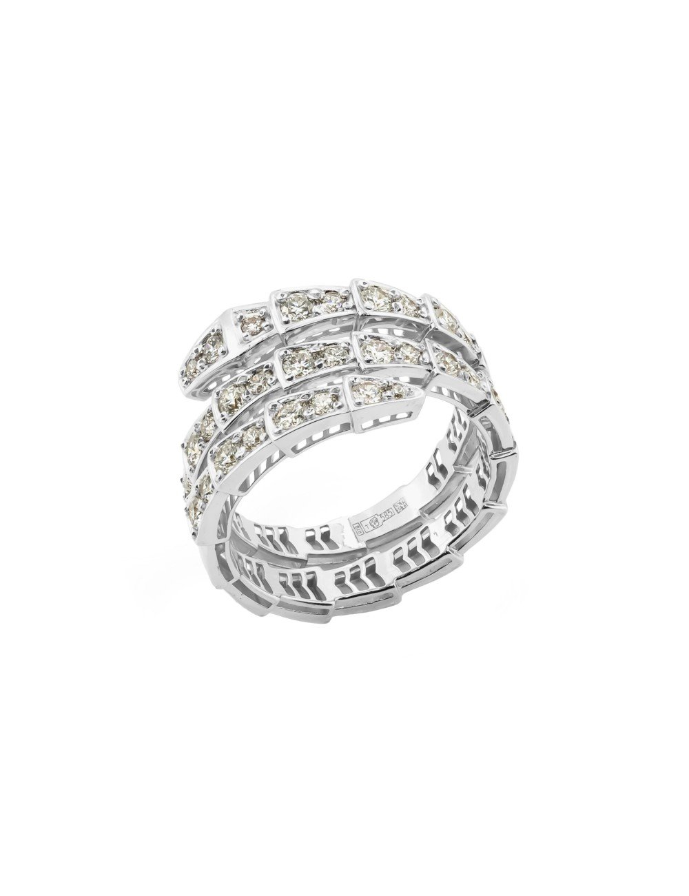 Кольцо из белого золота c бриллиантами