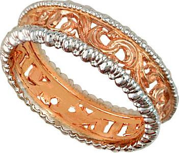 Кольцо обр. сложное из красного золота 585 пробы