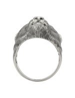 Кольцо из белого золота c эмалью