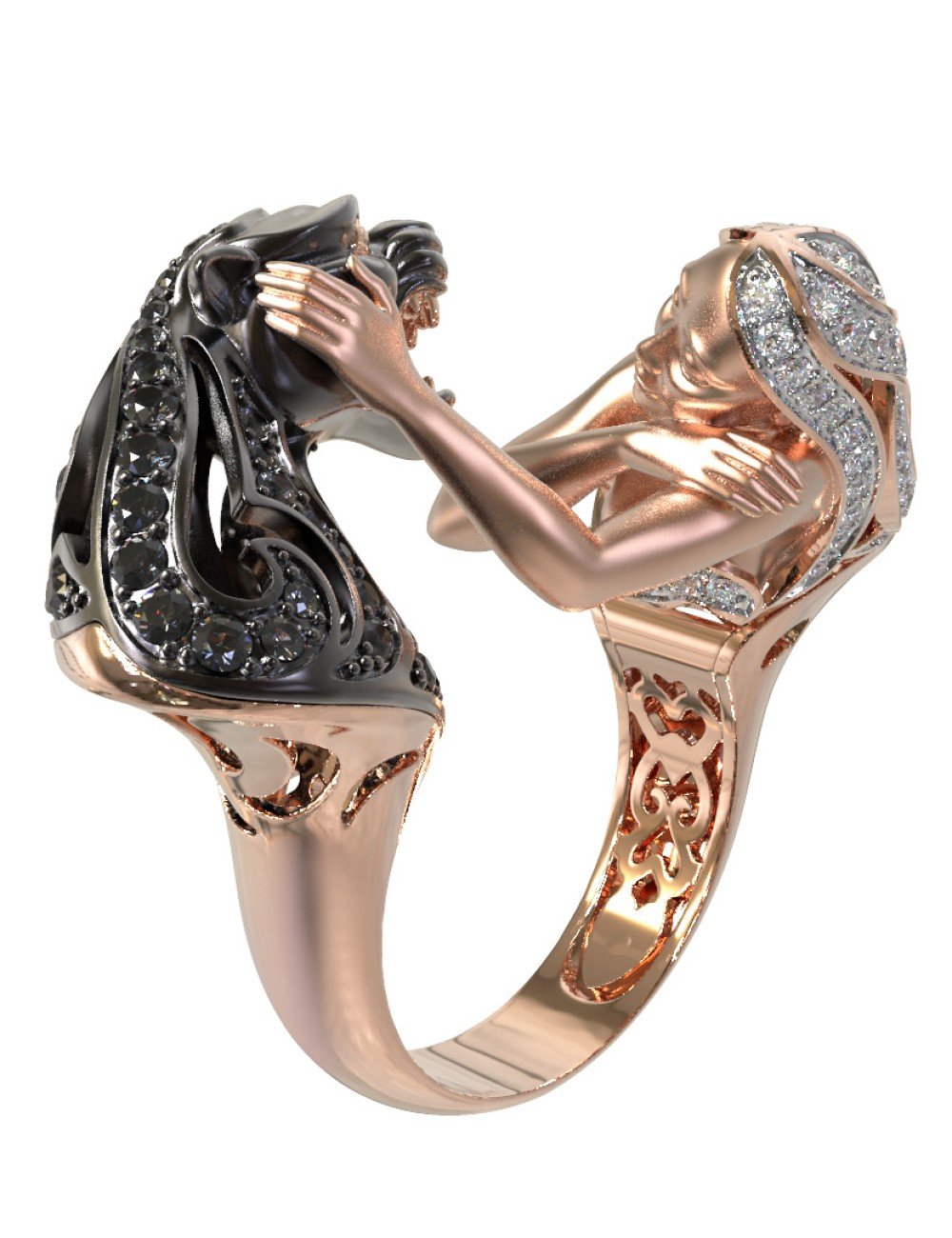 Кольцо из золота c фианитом