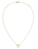 Колье из лимонного золота c перламутром