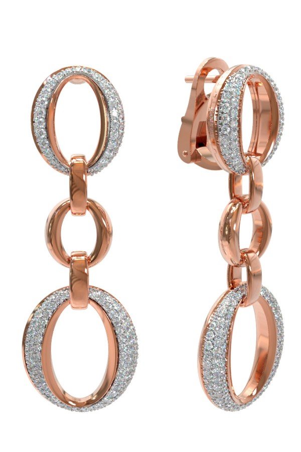 Серьги из золота c бриллиантами