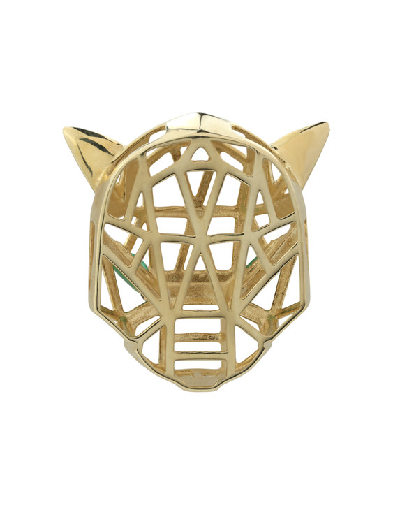 Подвеска из лимонного золота 585 пробы c изумрудом