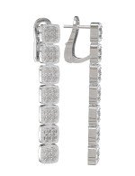 Серьги из белого золота c бриллиантами