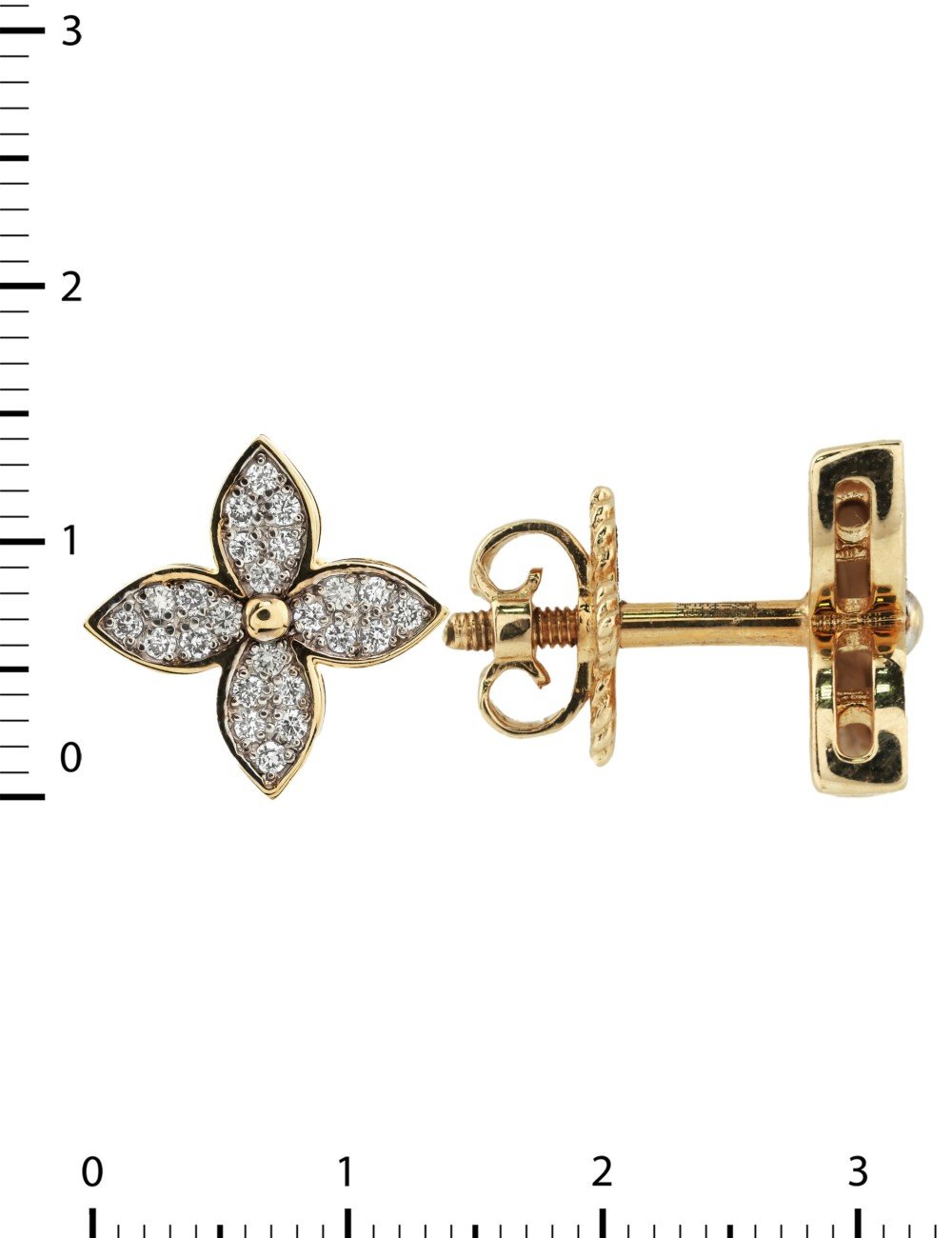 Серьги из золота c бриллиантами