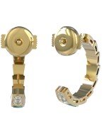 Серьги из лимонного золота c бриллиантами и малахитом