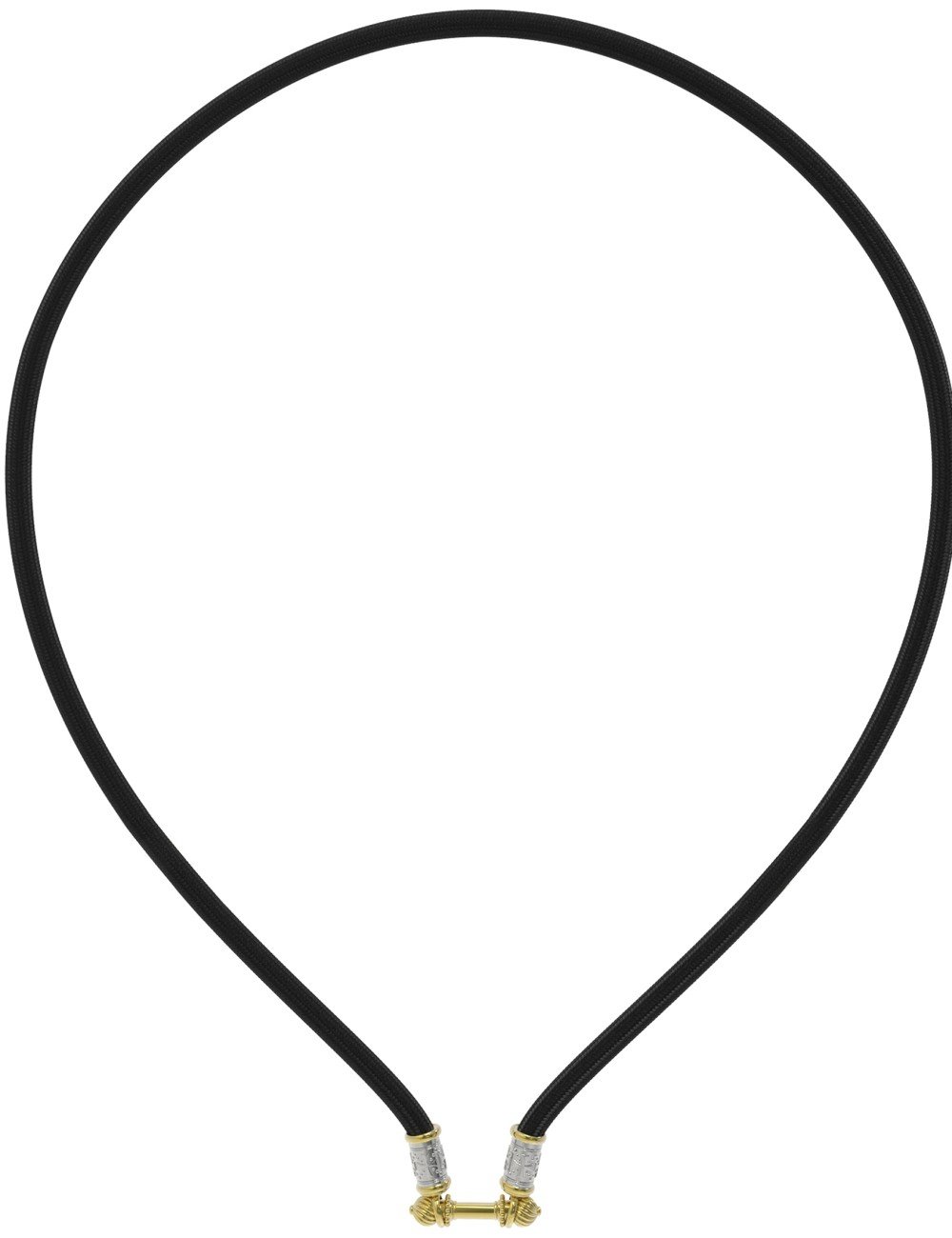 Шнурок шёлковый из лимонного золота c шёлковым шнурком