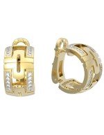 Серьги из лимонного золота c бриллиантами