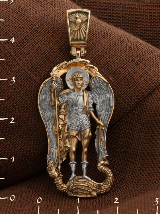 Нательная икона из красного золота 585 пробы