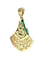 Подвеска из лимонного золота c бриллиантами и малахитом