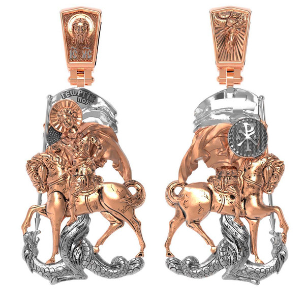 Образок из красного золота 585 пробы