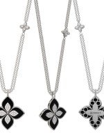 Колье из белого золота c бриллиантами и ониксом