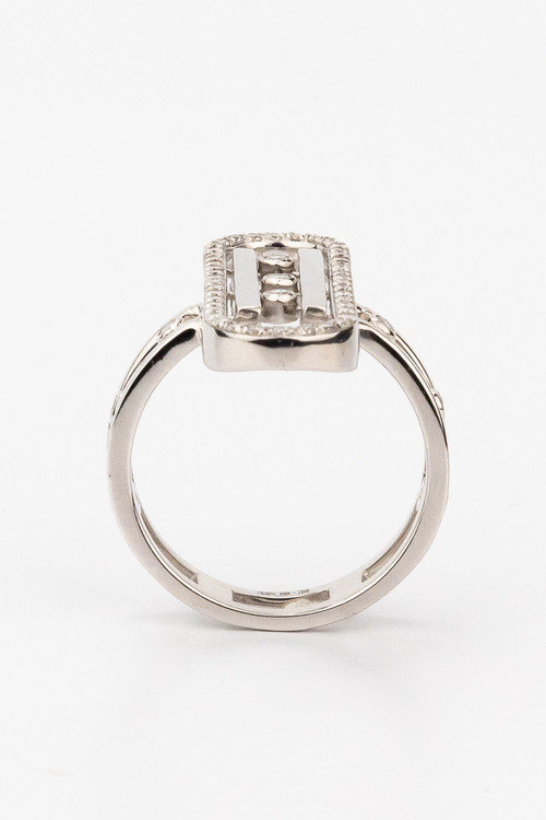 Кольцо из белого золота 585 пробы c бриллиантами