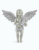 Подвеска из белого золота c фианитом