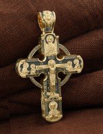 Крест из лимонного золота