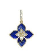 Подвеска из лимонного золота c бриллиантами и лазуритом