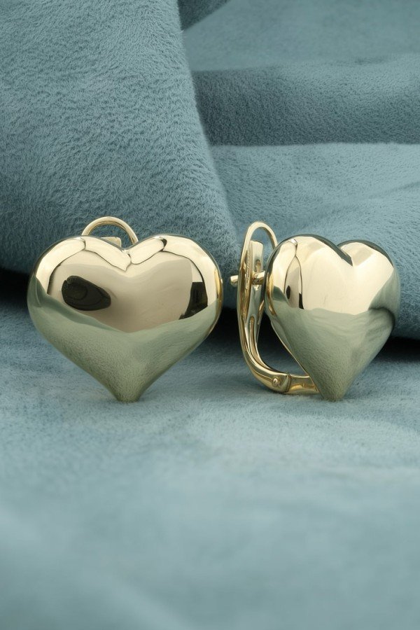 Серьги из лимонного золота