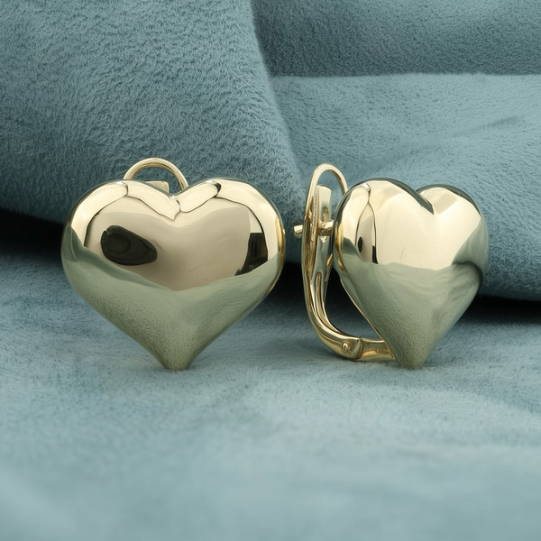 Серьги из лимонного золота 585 пробы