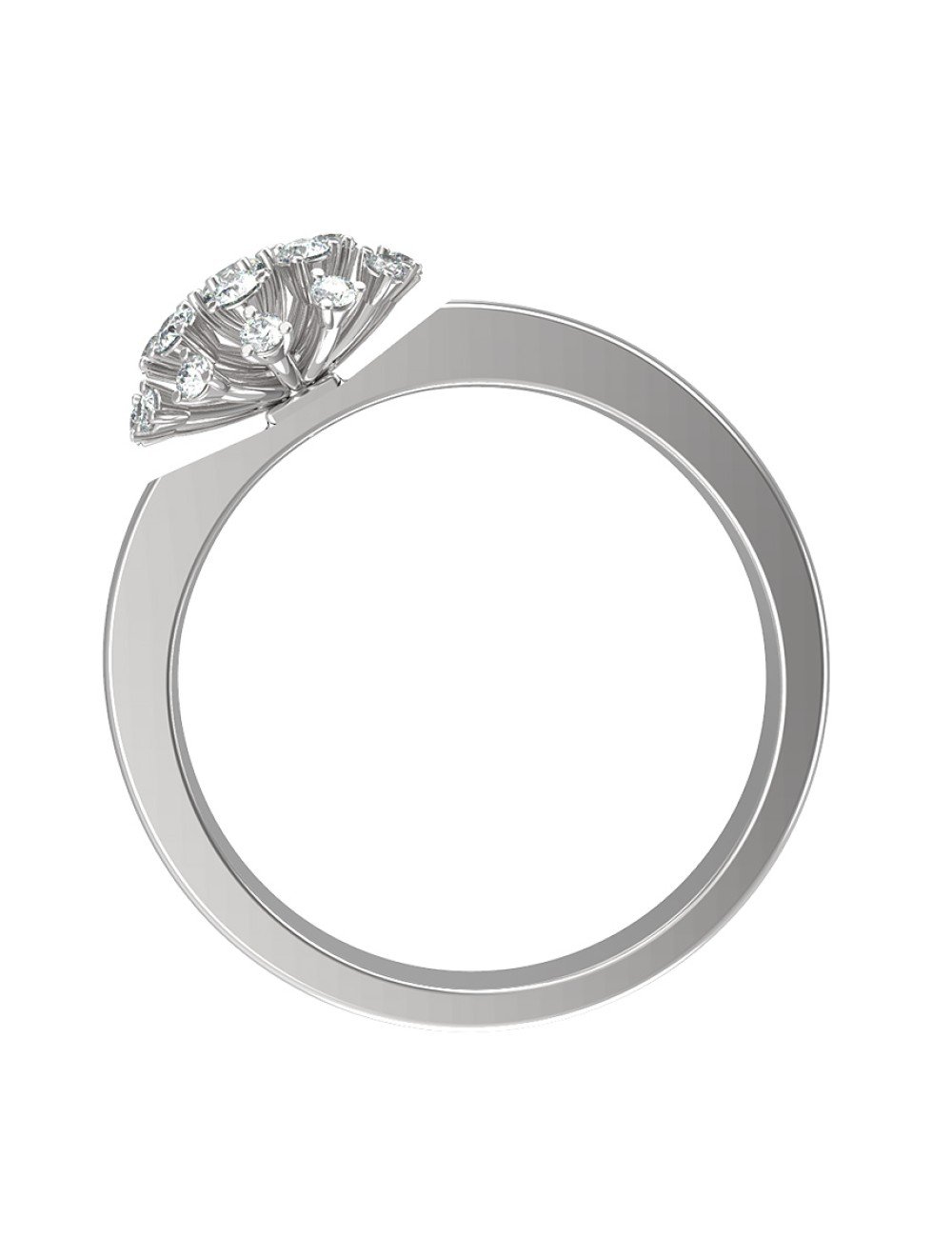 Кольцо из белого золота c бриллиантами