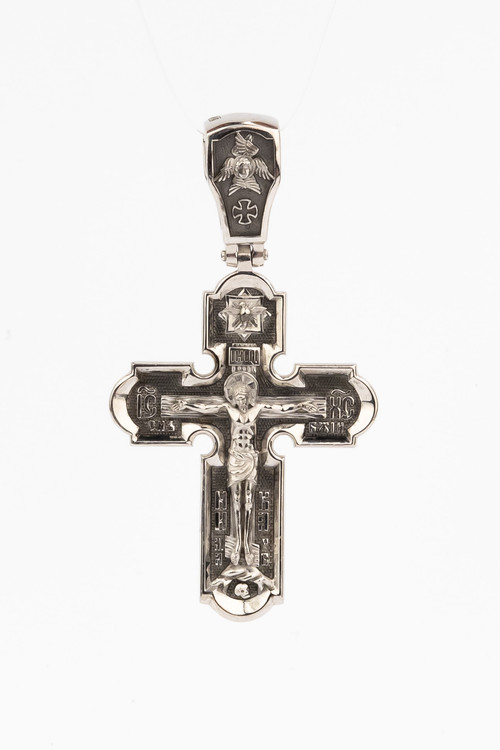 Крест из белого золота 585 пробы