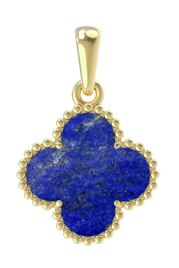Подвеска из лимонного золота c лазуритом