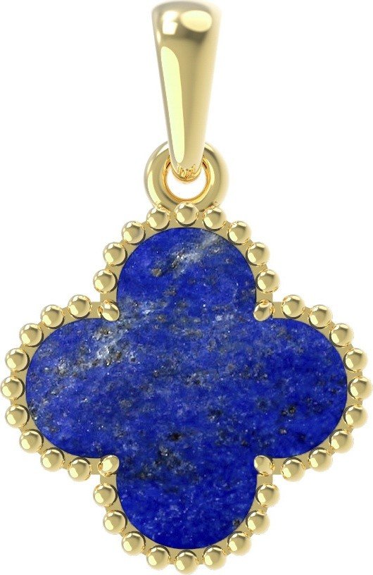 Подвеска из лимонного золота c лазуритом