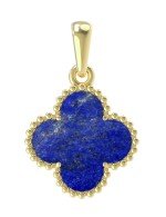 Подвеска из лимонного золота c лазуритом