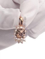 Подвеска из золота c эмалью и жемчугом