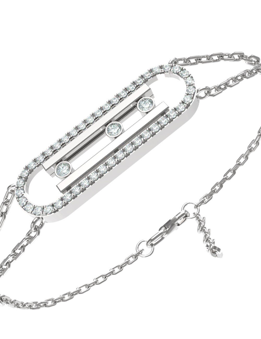 Браслет из белого золота c бриллиантами