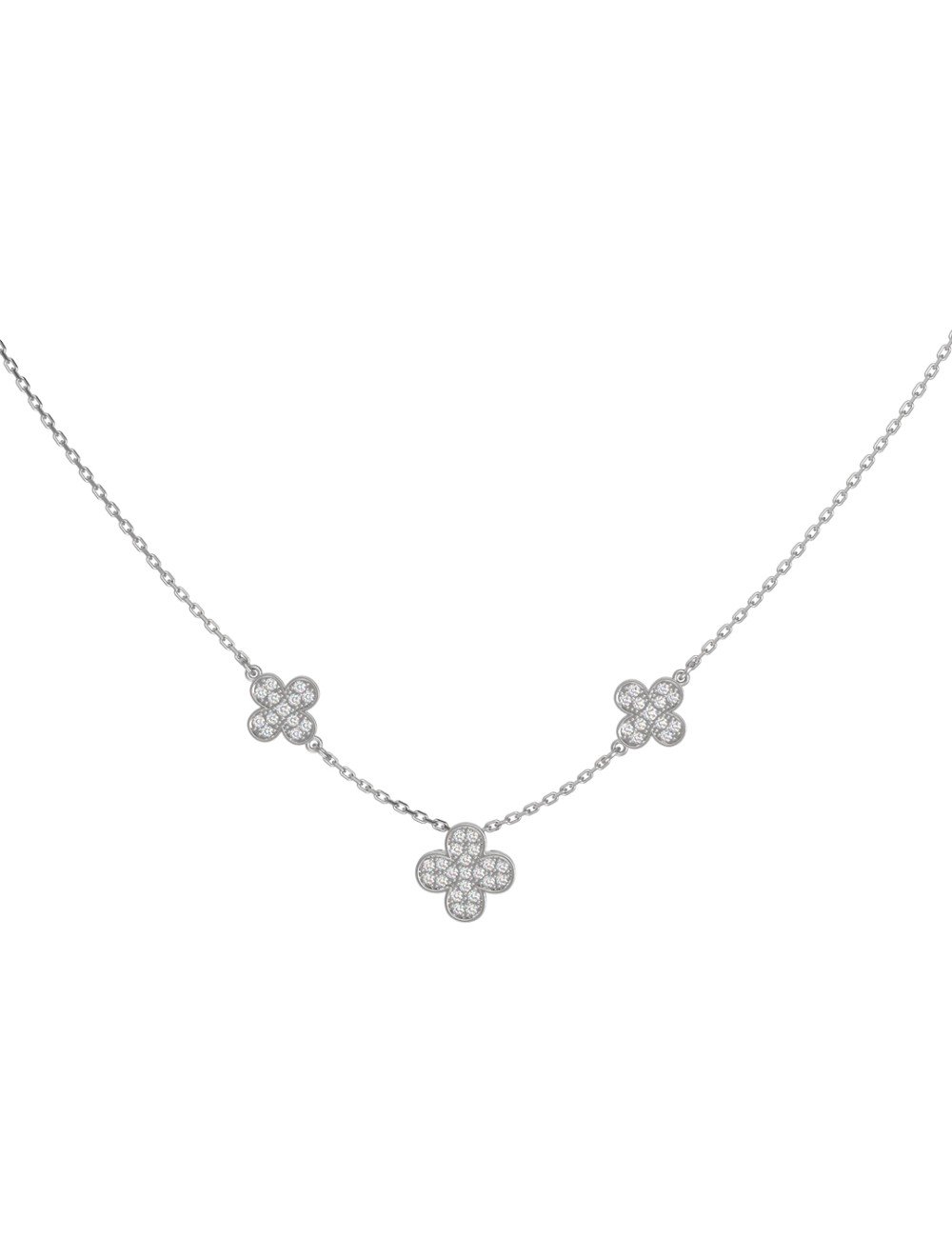 Колье из белого золота c бриллиантами