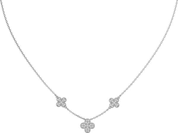 Колье из белого золота 585 пробы c бриллиантами