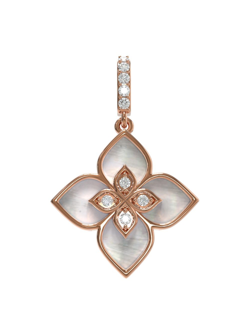 Подвеска из золота c бриллиантами и перламутром